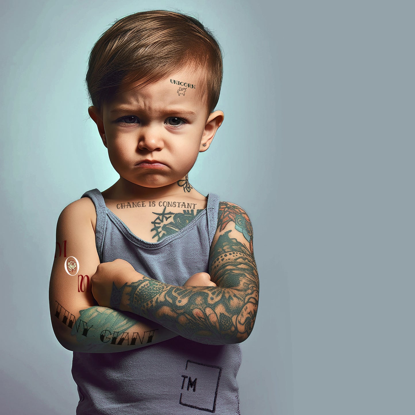Waterguns & Roses Temporary Tattoo